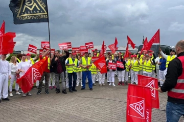 Warnstreik bei der Firma Bardusch
