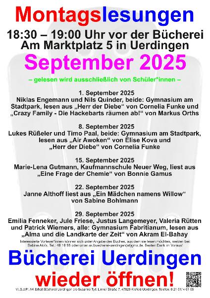 Montaglesungen September