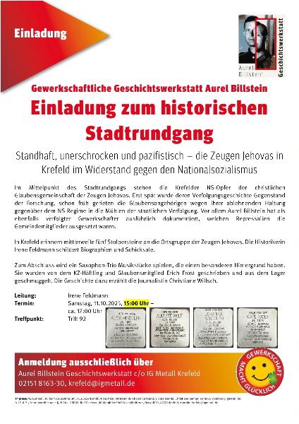 Einladung zum historischen Stadtrundgang am 10.11.2025