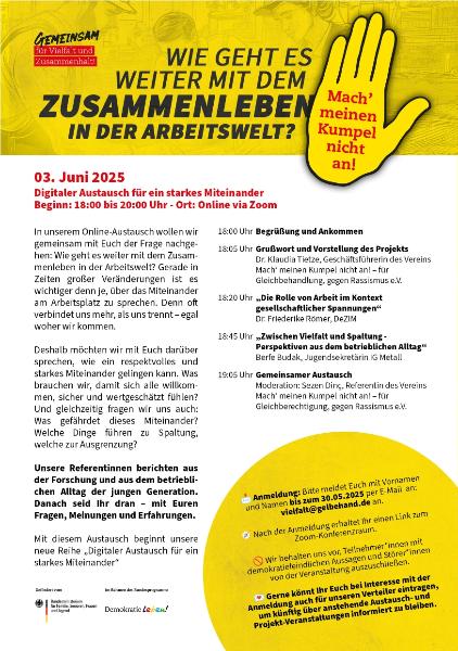 Wie geht es weiter mit dem Zusammenleben in der Arbeitswelt